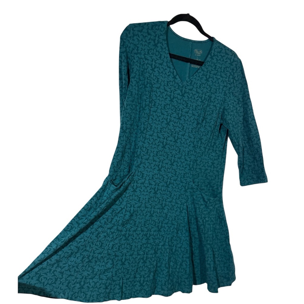 BLUE SKY CLOTHING CO. Damask Long Sleeve Dress w/ Pockets
